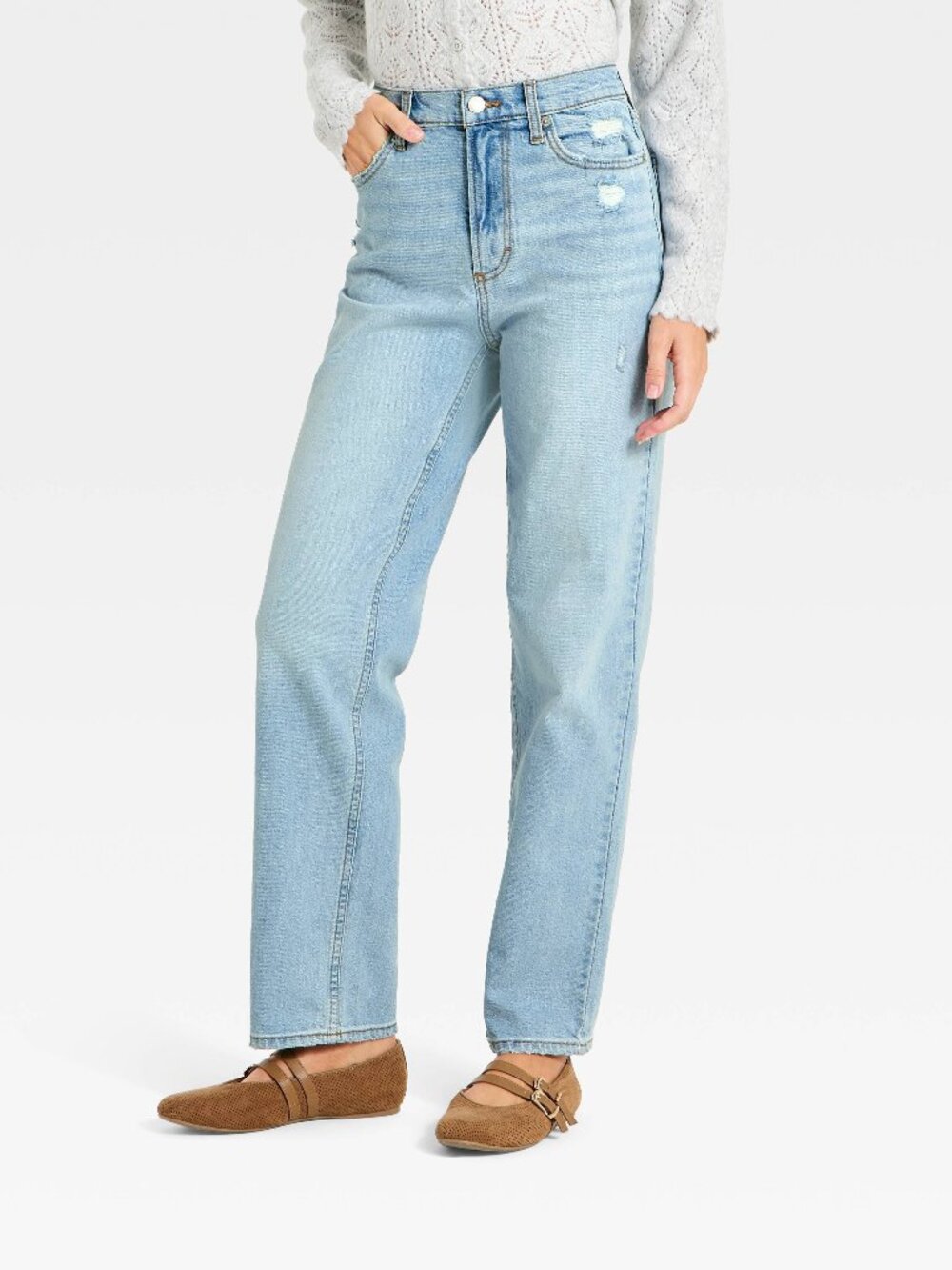NWT Women's Universal Thread Size 14 Vintage Straight High-Rise Slim Hip Jeans